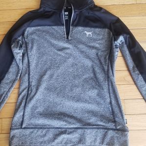 Small PINK quarter zip black and gray